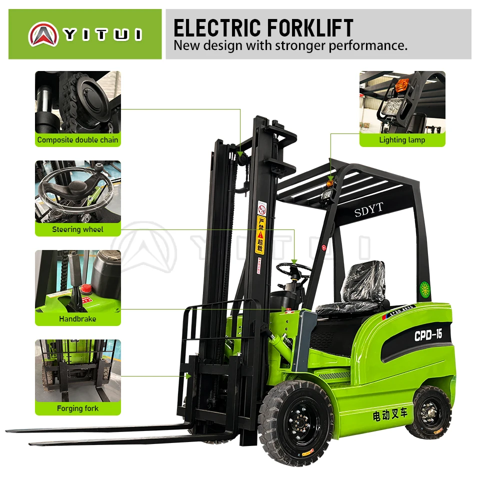 2 Ton Electric Lift Handling Forklift Support Customized With Forklift Corner Safety Device Cheap Price