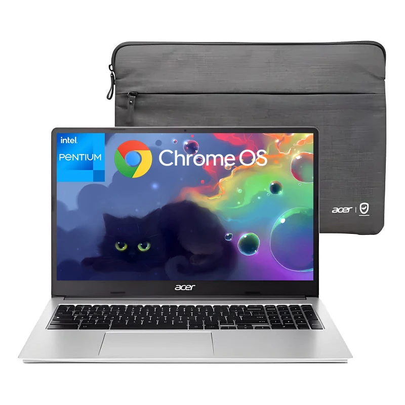 Acer Chromebook 315 15.6" HD Business Laptop,Intel Pentium N6000,4GB RAM,128GB eMMC,‎WIFI,Chrome OS,with Protective Sleeve