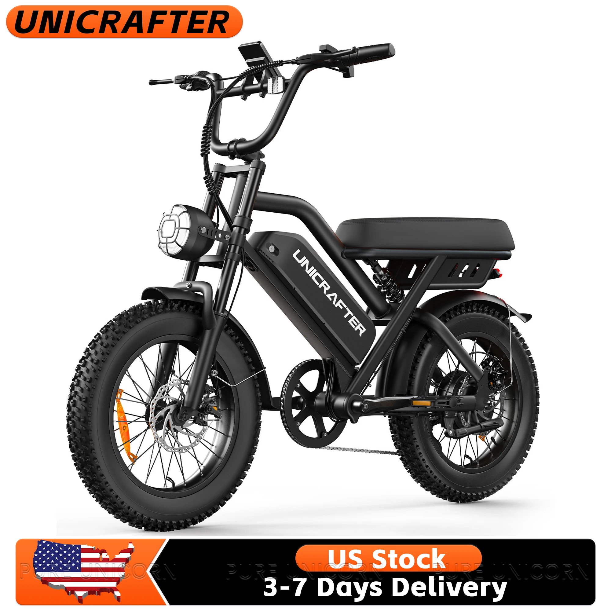 UNICRAFTER M3C Adults Electric Bike 750W Motor Bicycle 48V 15.6AH Fat Tire Ebike Electric E Bikes Mountain Moped Ebikes For Men
