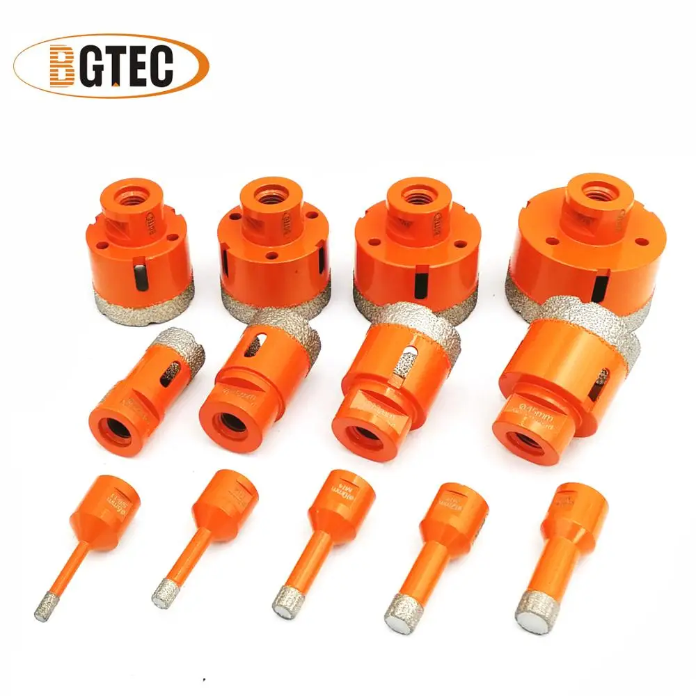 BGTEC 1pc Drilling Tile Bits M14 Thread Porcelain Drill Core Bits Marble Masonry Hole Saw Granite Crown Dia6-110mm Hole Opener