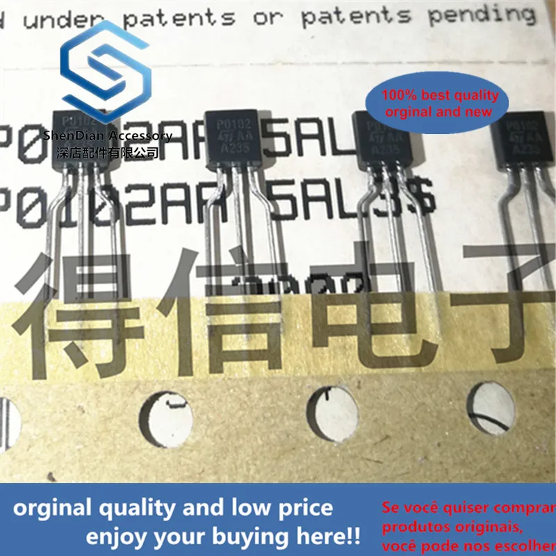 30pcs 100% orginal new P0102AA P0102  TO-92 SENSITIVE GATE SCR real photo