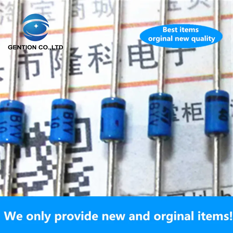 10PCS 100% New original BYV10-40 Schottky diode 40V ultra fast blue imported ST straight plug 1W polarity protection 1A