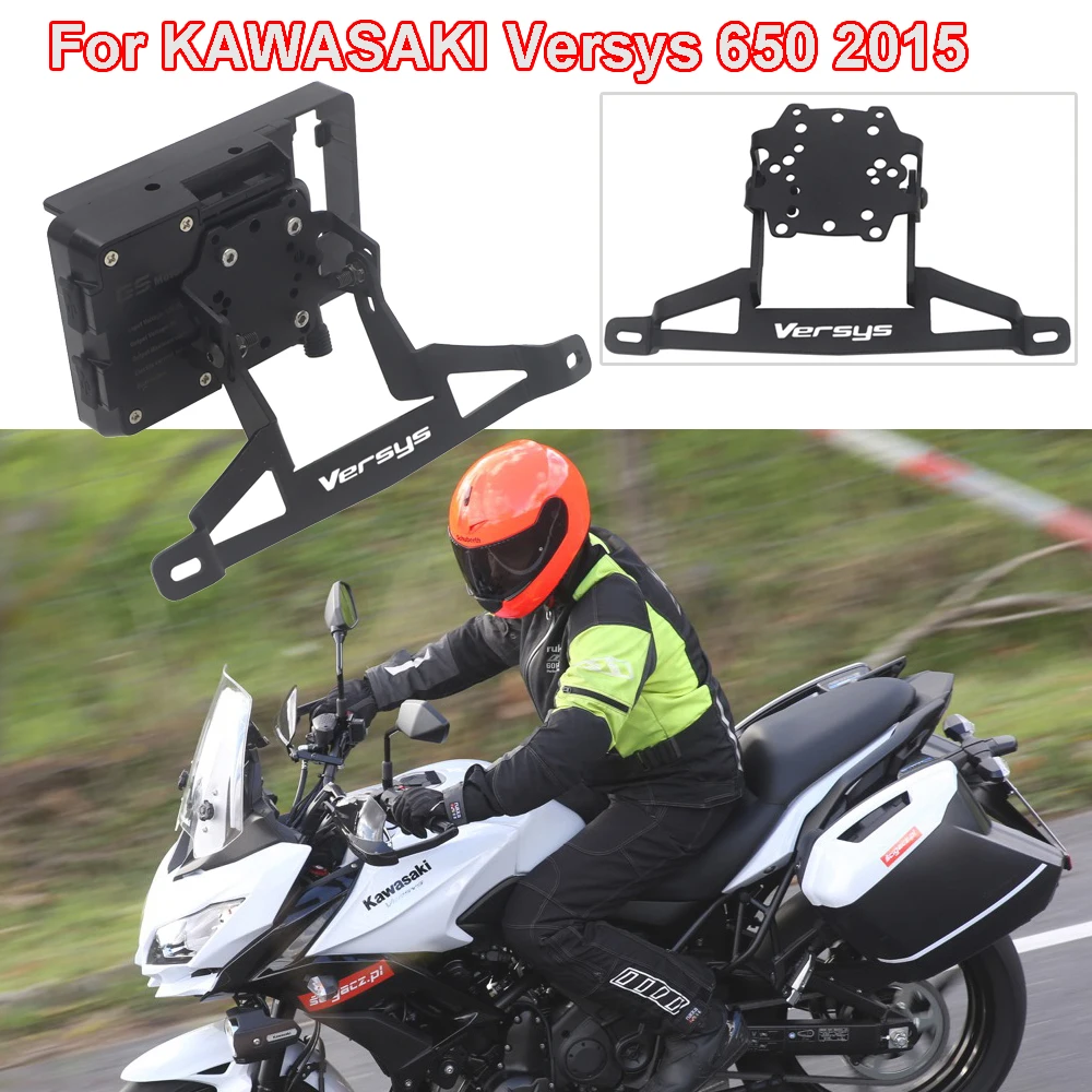New Motorcycle Accessories For Kawasaki Versys 650 Versys 1000 Versys650 Versys1000 GPS Navigation Bracket Supporter Holder 2017