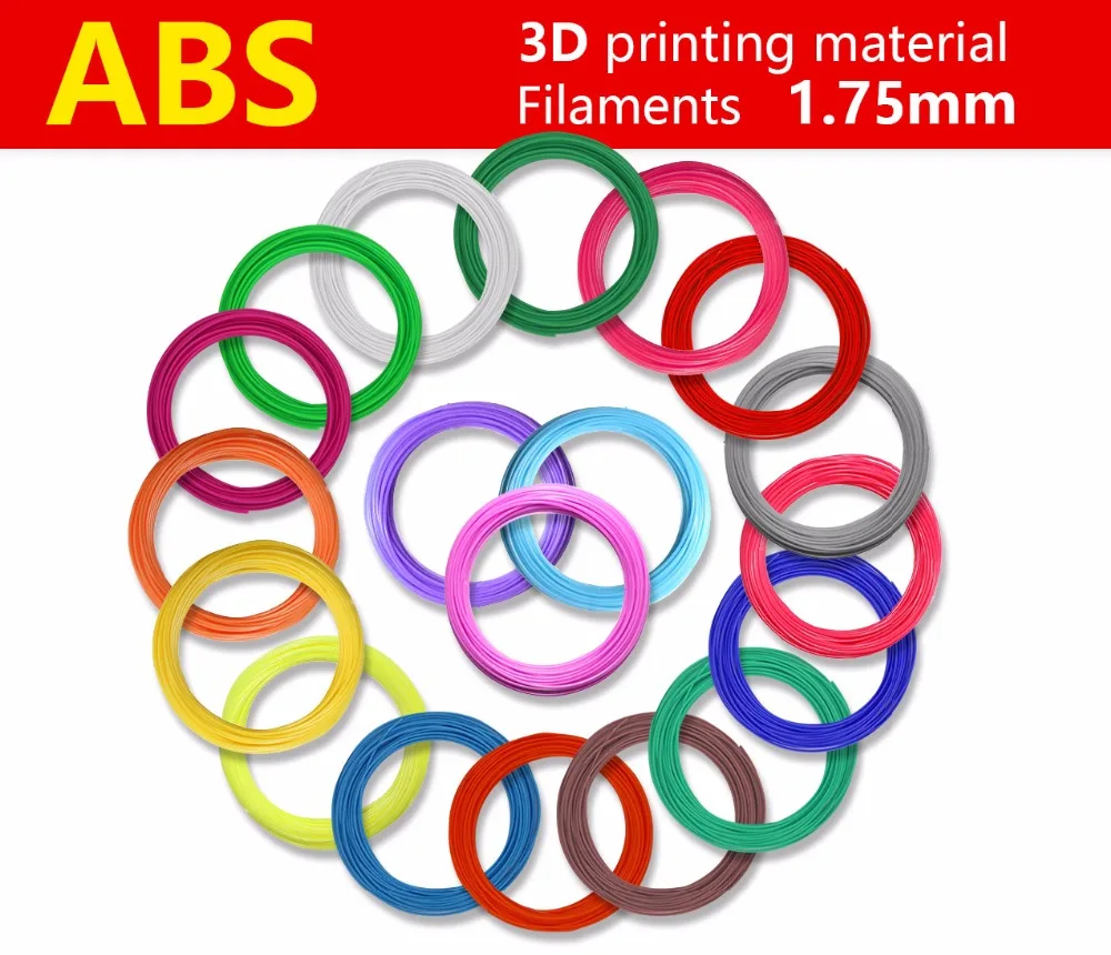 High Intensity abs 1.75mm pla filament 3d pen filament abs plastic 20/10 color rainbow abs line 3d printing filament pla 1.75mm