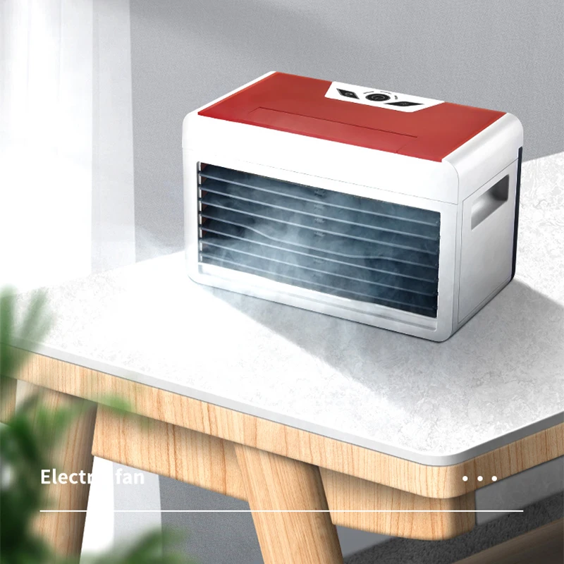 Air Conditioning Fan 5V Small Household Air Cooler Cooling Artifact Summer Mobile Dormitory Humidification Mini