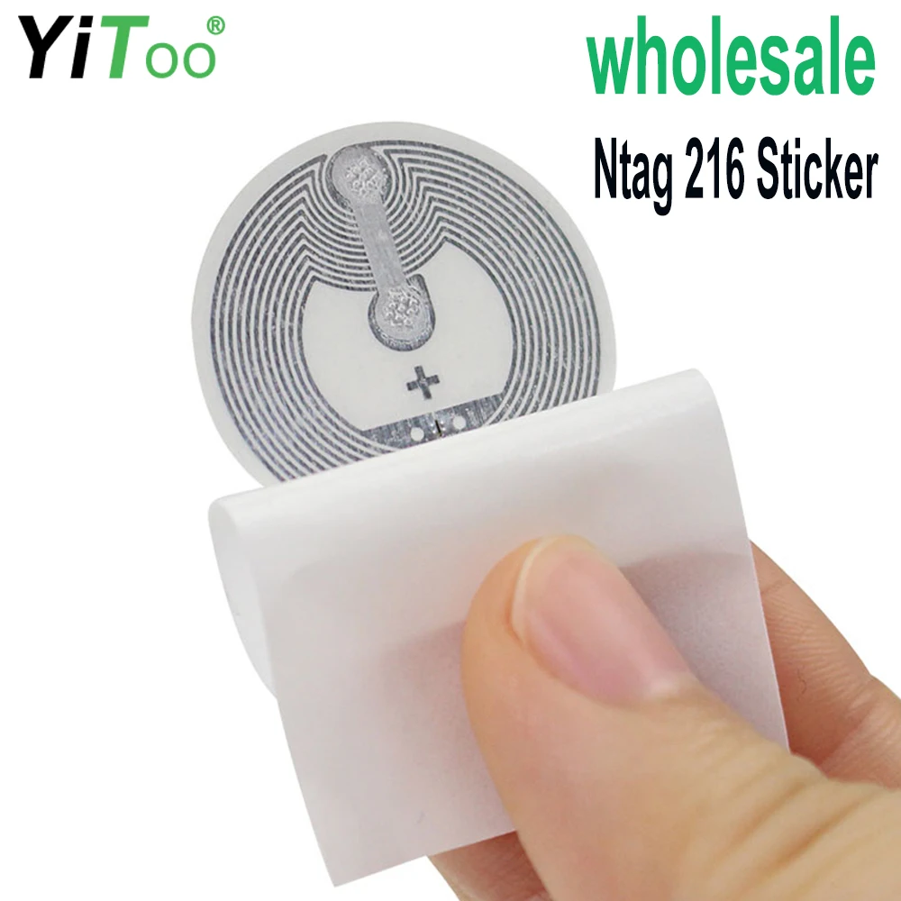 YiToo Fully Compatible NFC Sticker, 888 Bytes NTAG216, 13.56MHz ISO14443A Writable RFID Smart Tag For All NFC Smart Phone
