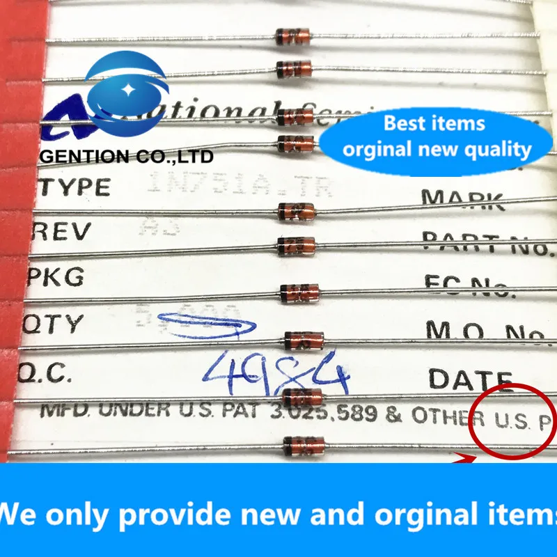 30PCS 100% New original best 1N751A.TR Zener diode 5.1V 1N751A IN751A original 5V1 imported DO-35