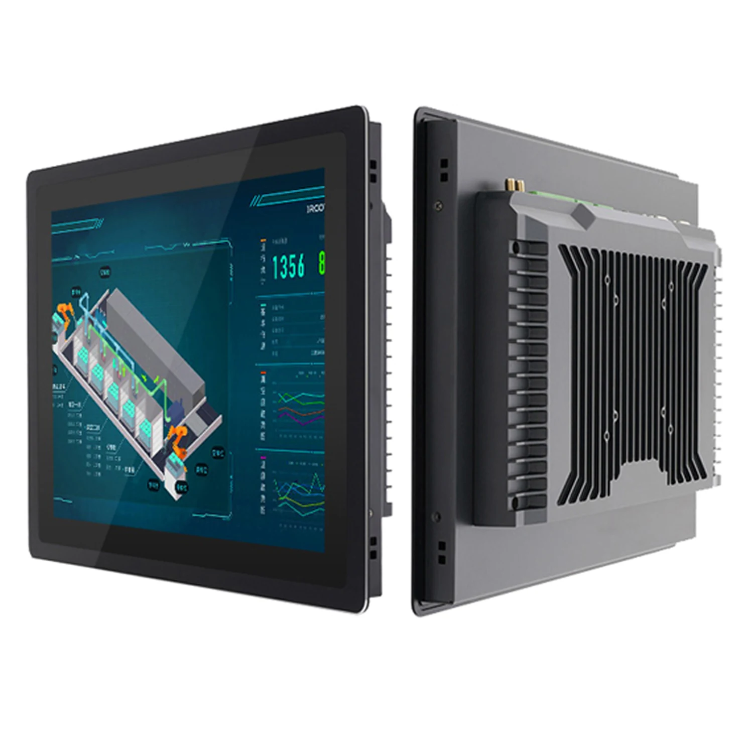 10 12 15 Inch industrial computer all in one pc with capacitive touch screen core i3 panel pc built-in WiFi win10 pro 1024x768