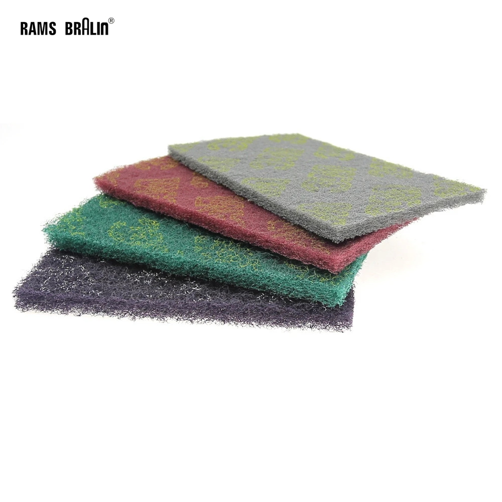 1 piece 5"*8"  Non-woven Cleaning Polishing Pad for Stainless Steel Metals Wood Paint Plastic Polishing