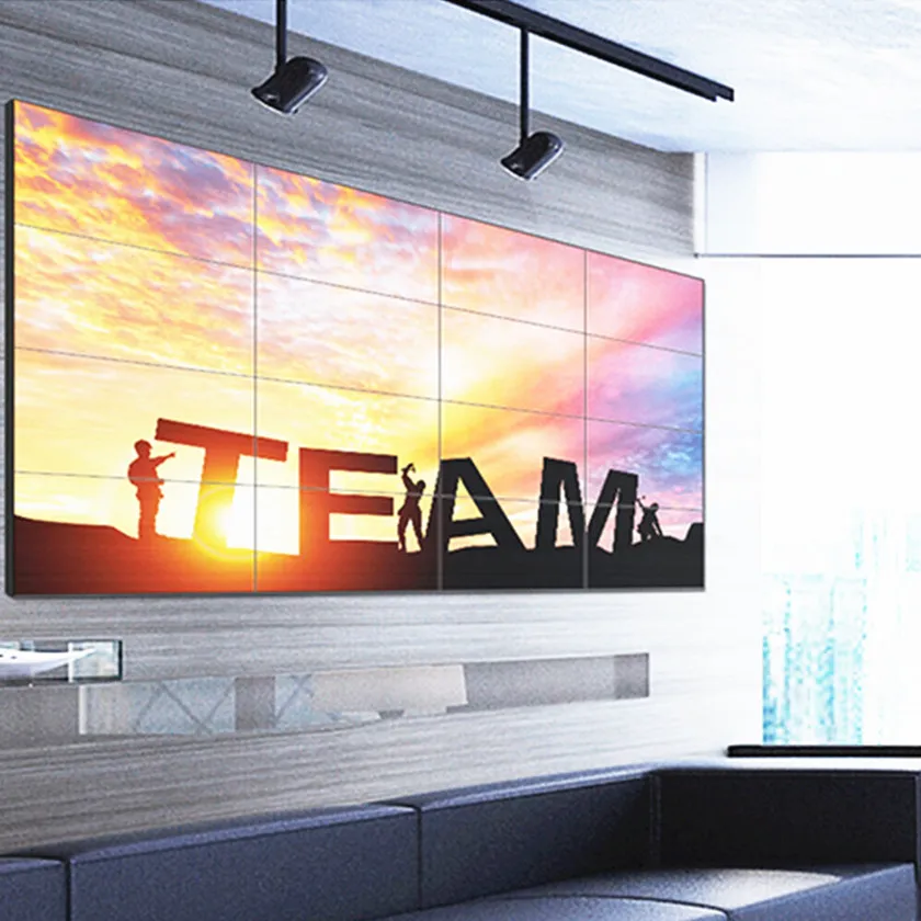 65 Inch 4x4 3.5mm 4K Splicing Advertising Screen LCD Video Wall With LG Panels