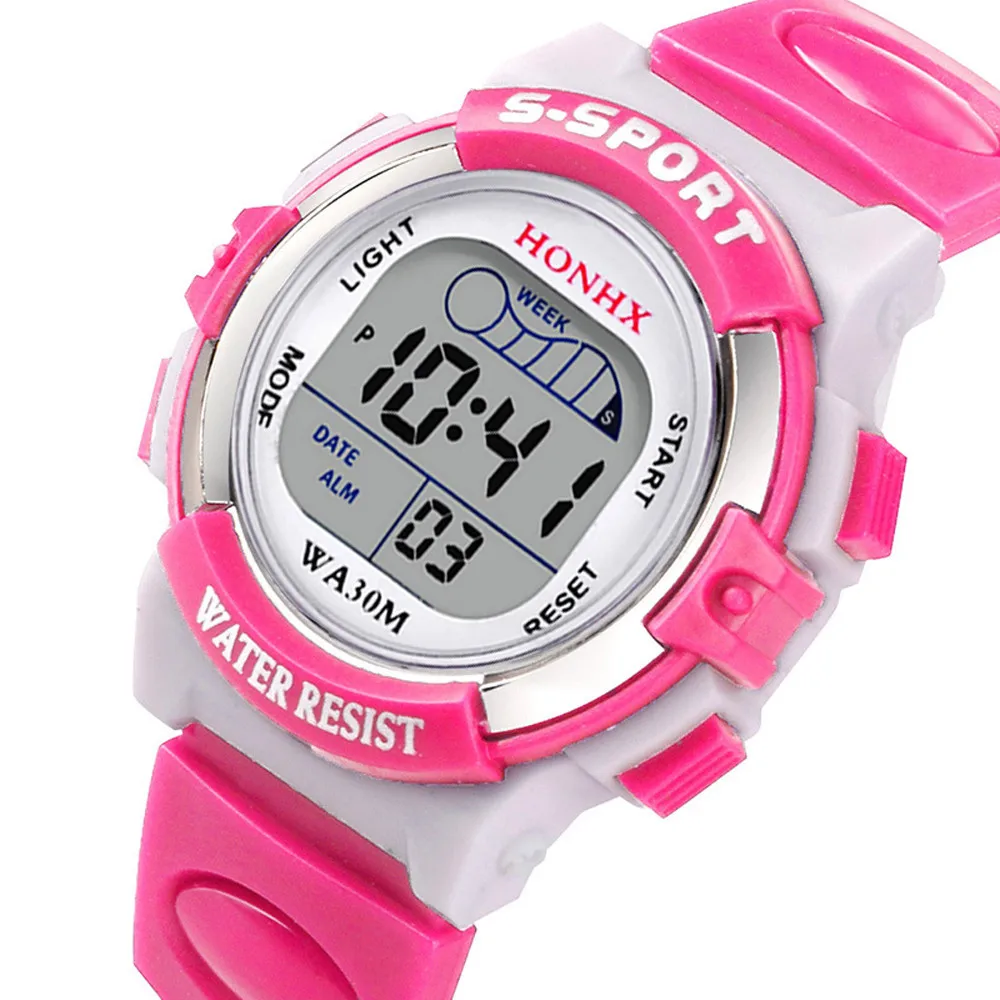 Waterproof Children Boys Digital LED Sports Watch Kids Alarm Date Watch Gift Children Casual Watches Bracelet