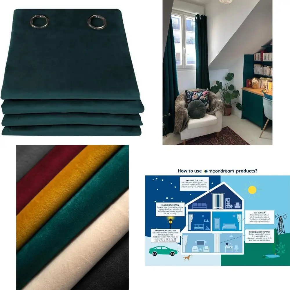 Soundproof Curtains for Noise Reduction, Thermal Insulation, and Complete Blackout - 3-in-1 Solution with Patented Technology