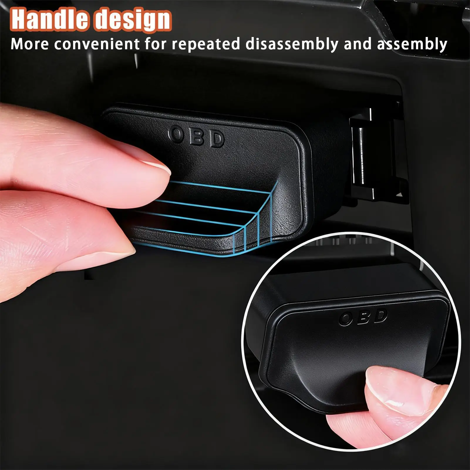 OBD Port Lid OBD Guard Dustproof Shield Diagnostic Connector Protector For Cargo Golf Cart Sedan Truck SUV Van RV Automotive