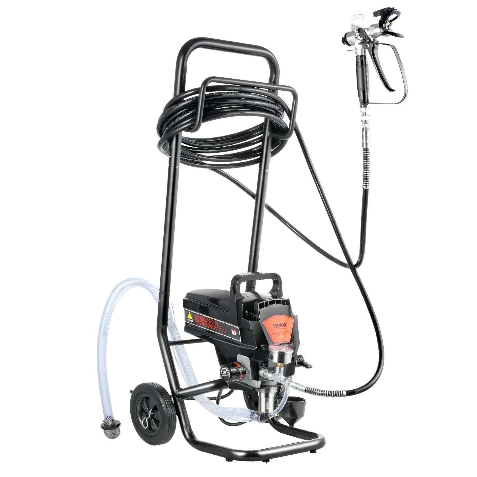 Stand Airless Paint Sprayer, 950W 3000PSI High Efficiency Electric Airless Sprayer With Cart, Paint Sprayers For Home Interior