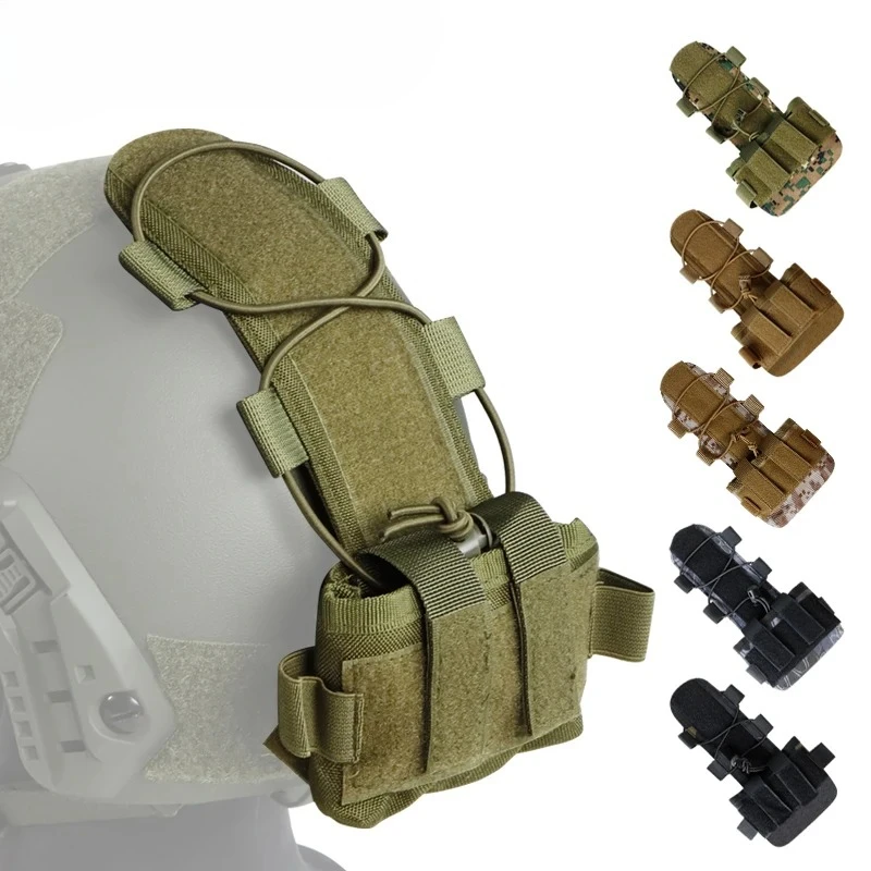Tactical Helmet Battery Pouch Elastic Cord Adjustment MK2 Helmet Battery Counterweight Pack FAST Airsoft Helmet Accessories