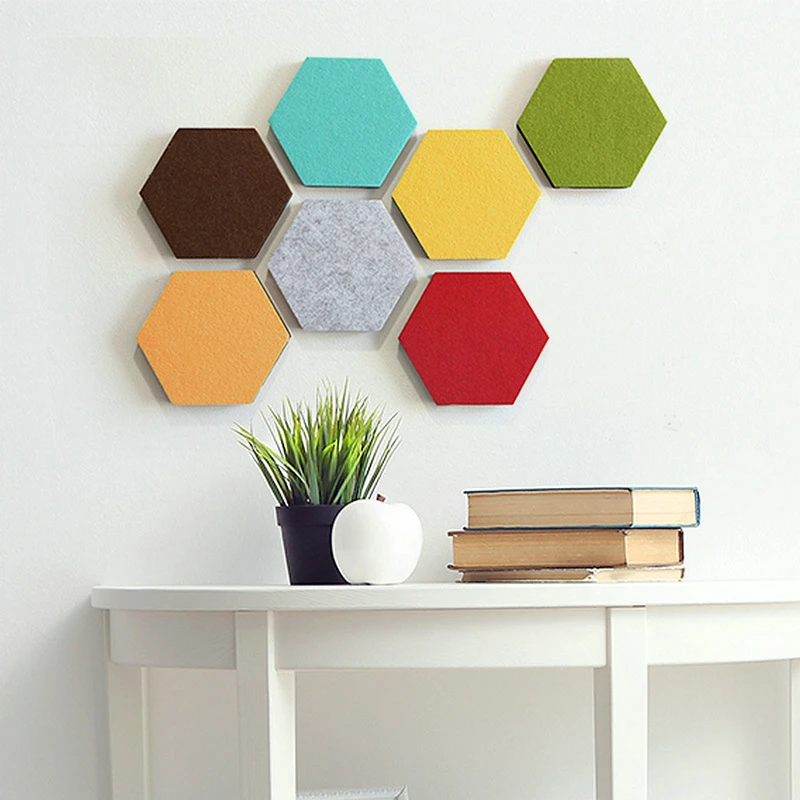6Piece Hexagon Sound Absorbing Wall Panels Bedroom Acoustic Insulation Sound-absorbing Panels Decor Acoustic Absorption Panel