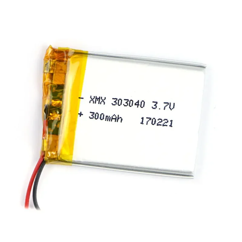 3.7V 300mAh 303040 033040 Lipo Polymer Lithium Rechargeable Li-ion Battery For MP4 LED Bluetooth Headset Reading Pen Pedometer