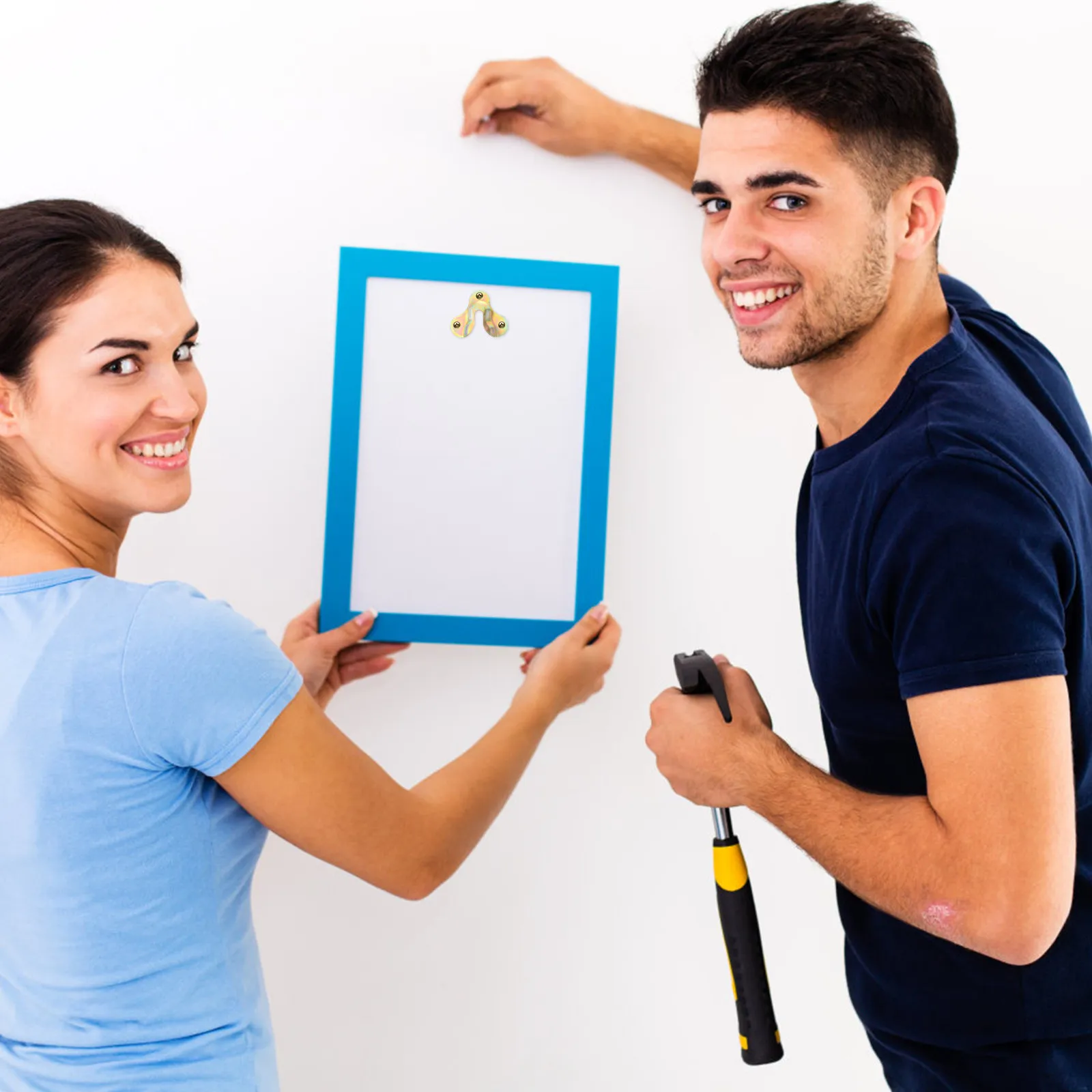 50Pcs Picture Hangers Strong Iron Keyhole Fasteners for Wall Clock Photo Frame Elegance Picture Hangers Wall Hanging Kit