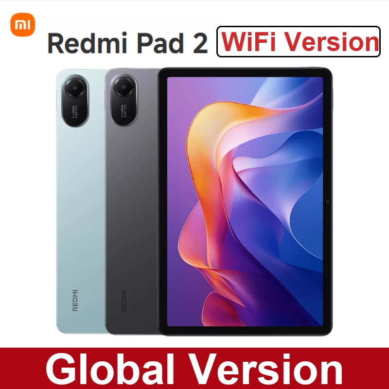 Global Version Redmi Pad 2 11" display Mali-G57 MC2 9000mAh battery 2560 x 1600 90Hz Wi-Fi Xiaomi HyperOS 2 18W Fast charging