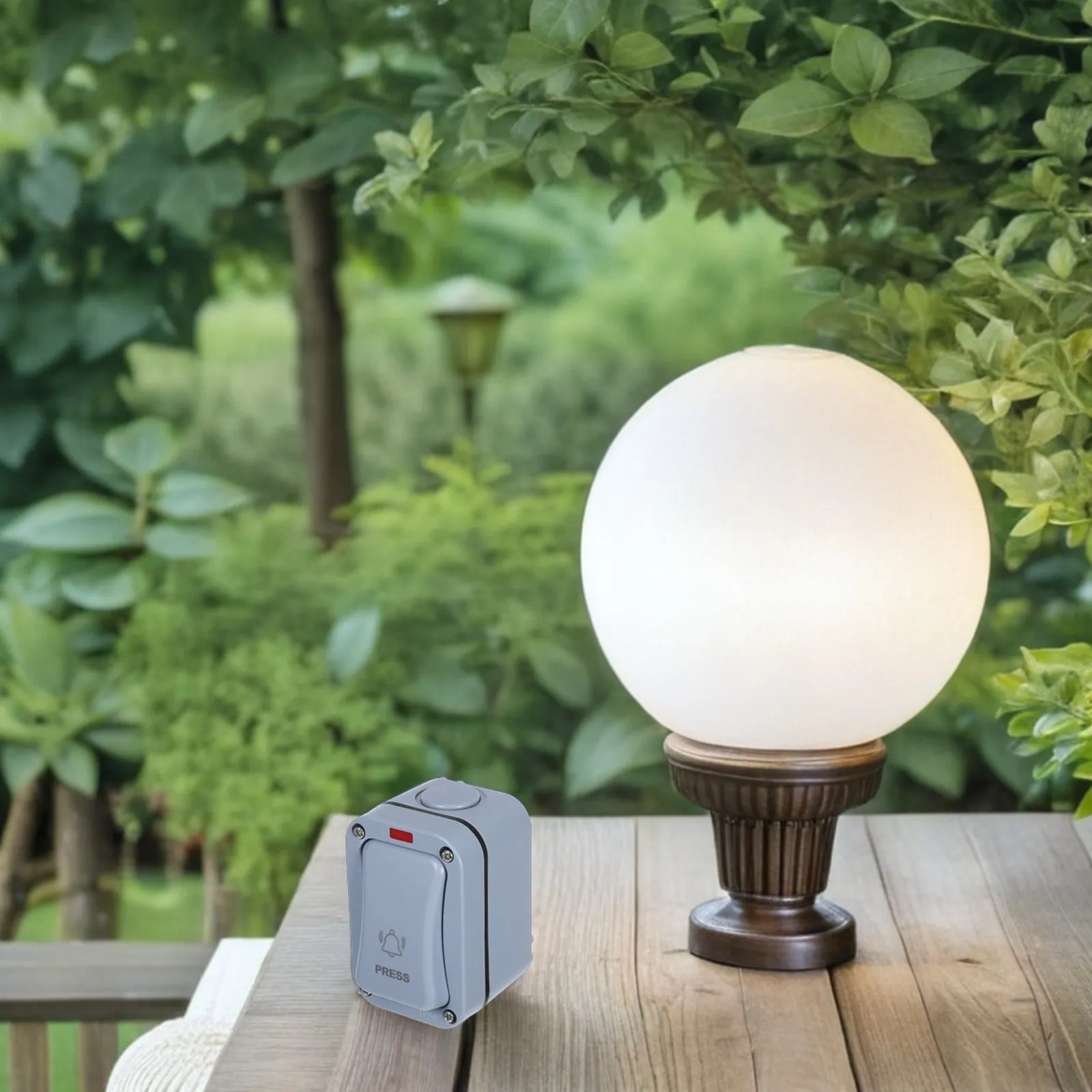 Outdoor Plastic Doorbell Push Button Waterproof Rectangular Switch Garage Courtyard Warehouse School Lighted Indicator