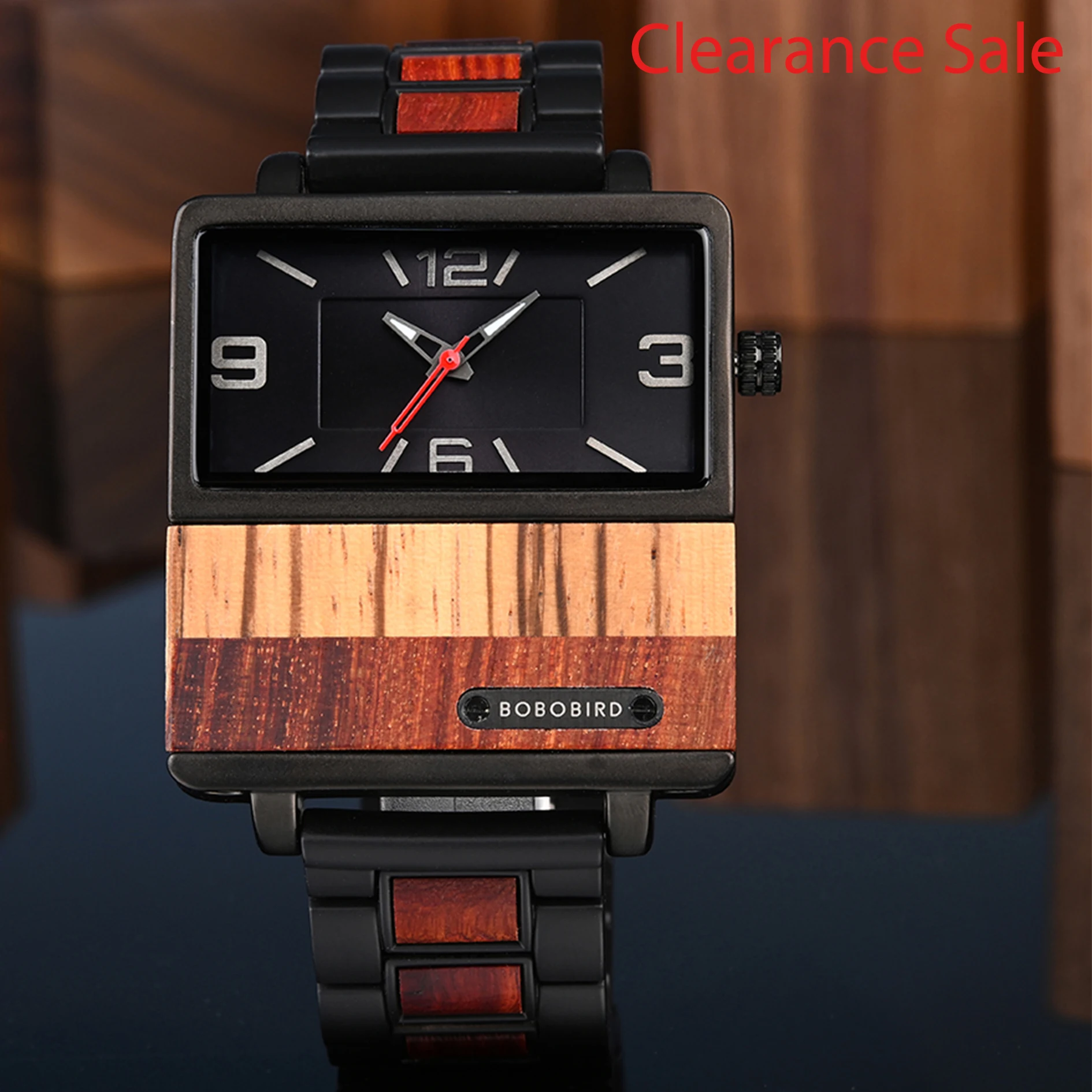 Clearanced Watch BOBOBIRD Design Wood Quartz Wristwatch for Men Good Value for Money Watchs Eco-giftsMystery Box Randomly Sends