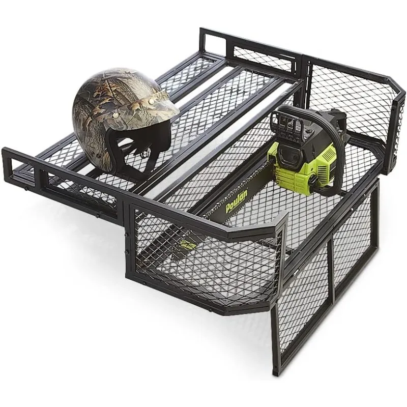 Guide Gear ATV Rear Drop Basket Cargo Luggage Carrier Hauling Rack, Heavy-Duty Steel, 29.5" x 39" x 10"h