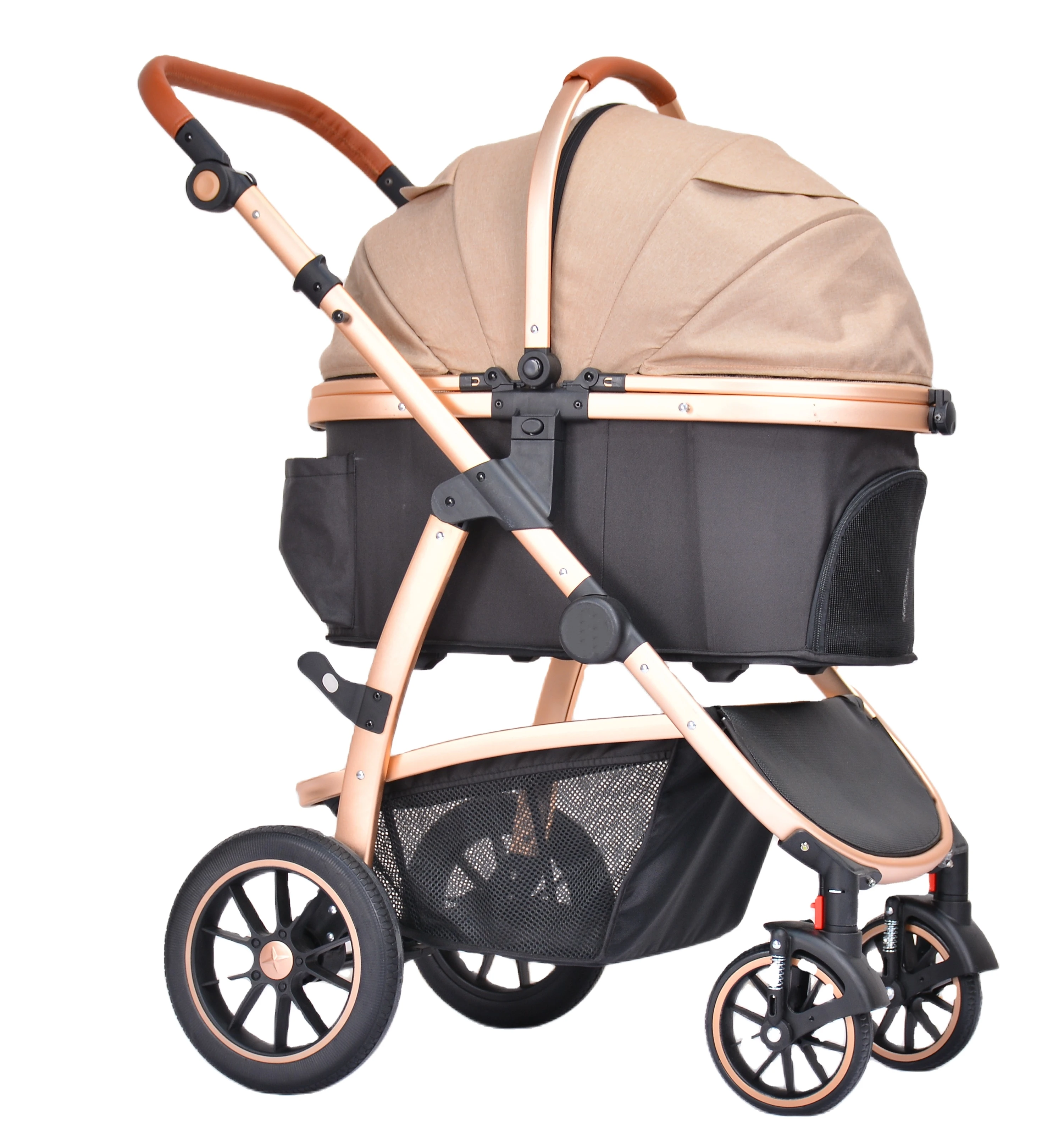 Factory Wholesale Pet Stroller Portable Folding Travel Dog Trolley Made in China Pet Stroller Dog