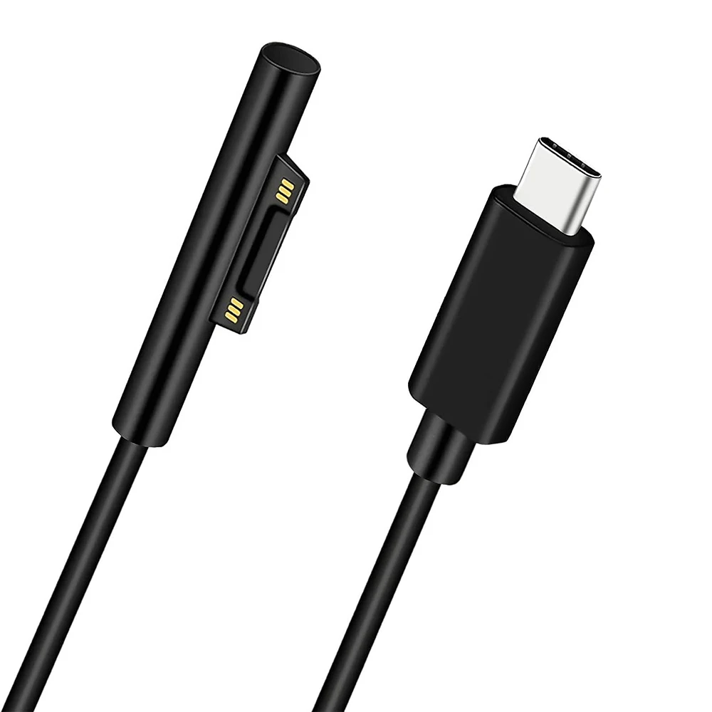 USB Type-C Power Supply Charging Cable Work with 15V/3A 45W USB-C PD Charger Compatible for Surface Pro6/5/4/3 Laptop3/2/1 Go
