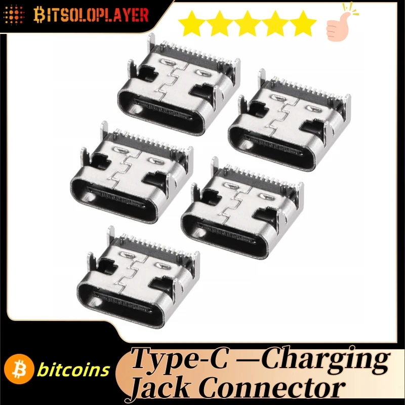 Bitaxe 16-Pin Type-C Female USB Charging Jack Connector For Bitaxe Gamma Supra Ultra Open Source Miners