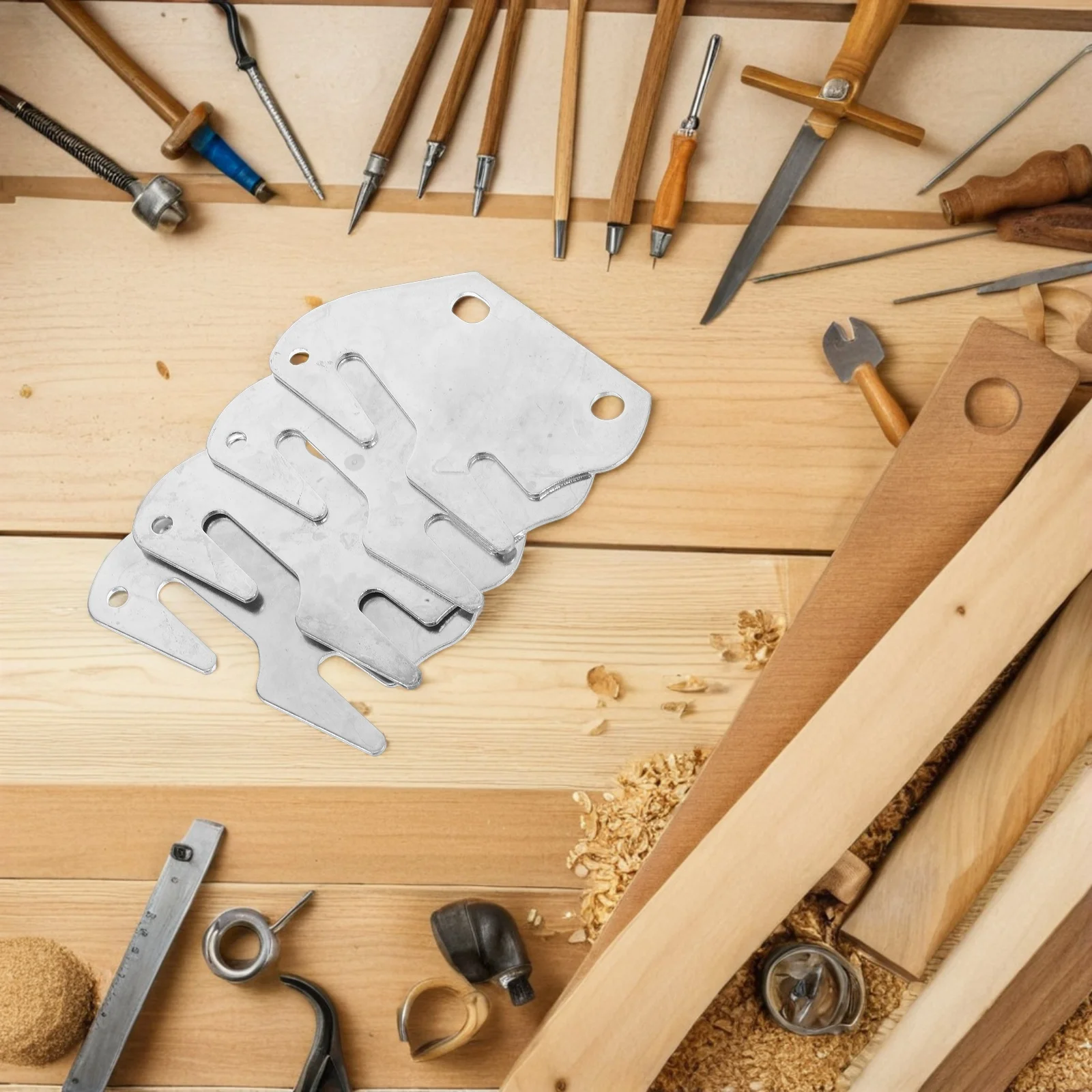 4 Pcs Wooden Bed Guide Rail Hook Brackets-bed Frame Hardware Footboard Attachment for Pin Receiver Hooks Metal