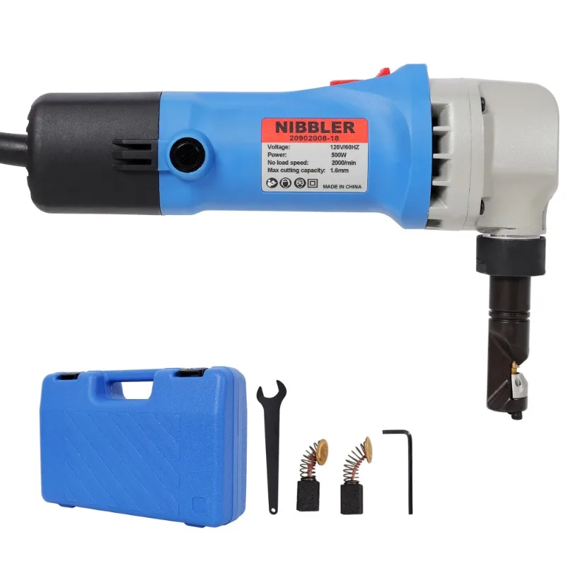 Electric Sheet Metal Nibbler 16 Gauge Precision Metal Cutting Tool,360° Rotation Electric Cutter