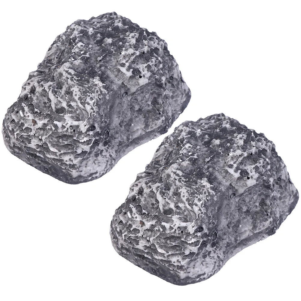 2pcs Resin Key Box Stone Like Safe Outdoor Hidden Key Holder Decorative Rock Storage DurabilitySpare House Saver
