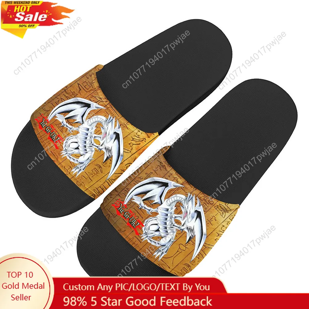 Yu Gi Oh Anime Slippers Home Water Shoes Yugi Muto Mens Womens Teenagers Outdoor Beach Pool Sandals Custom Summer Slipper