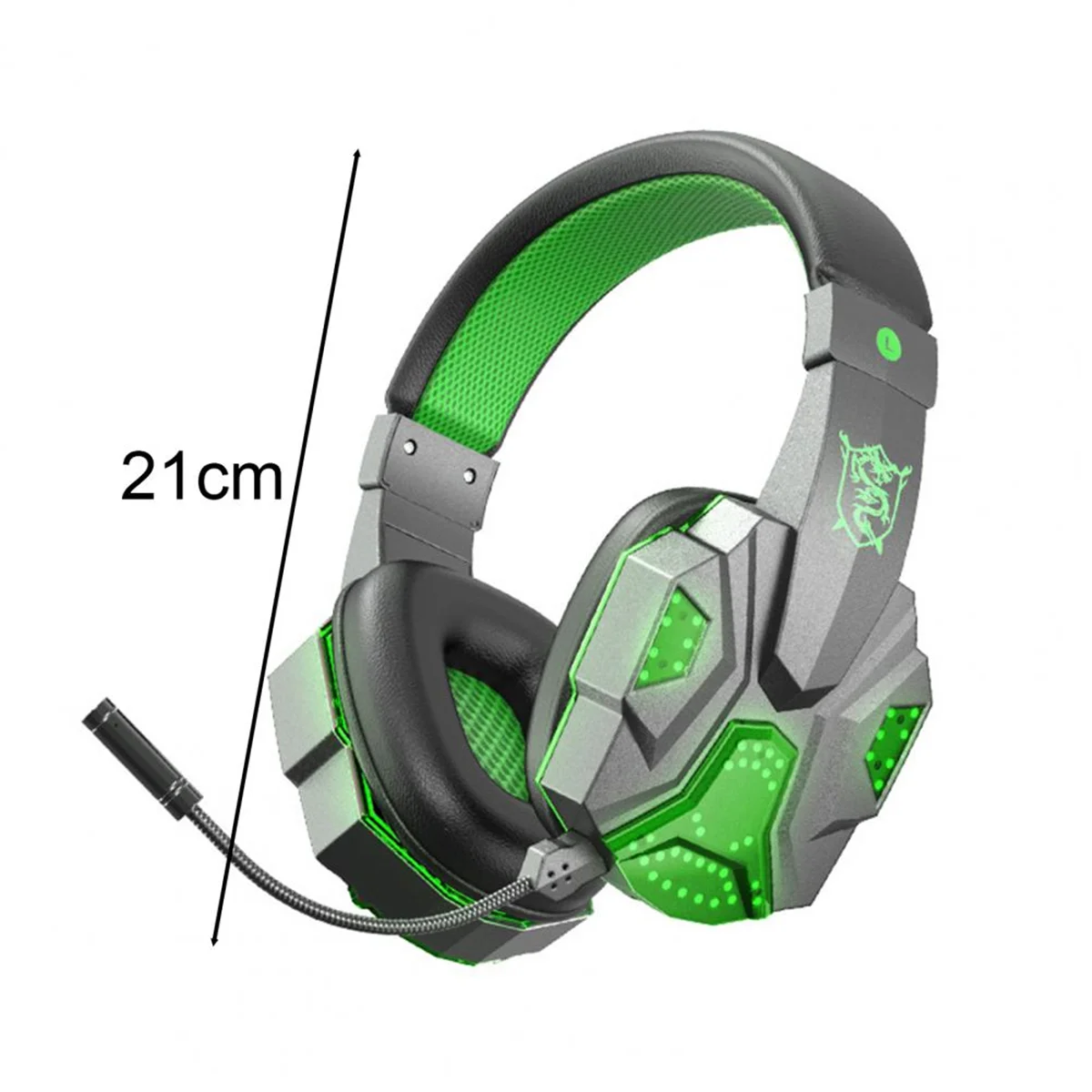 Popular Wireless Headset Gaming Headset Surround Sound RGB Gaming Headphone with Mic for PS4 PC Switch Gamer Black Green