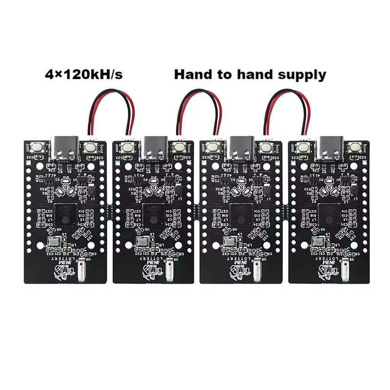 New NMMiner Official bot chain Lucky BTC Solo Lottery Miner for computer nerd 385KH/s *8 higher  ESP32S3 chain one by one