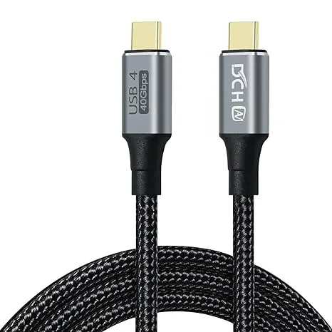 DTECH Nylon Braided 100W USB C to Type C 5A Fast Charging USB 4.0 Data Cable 1M