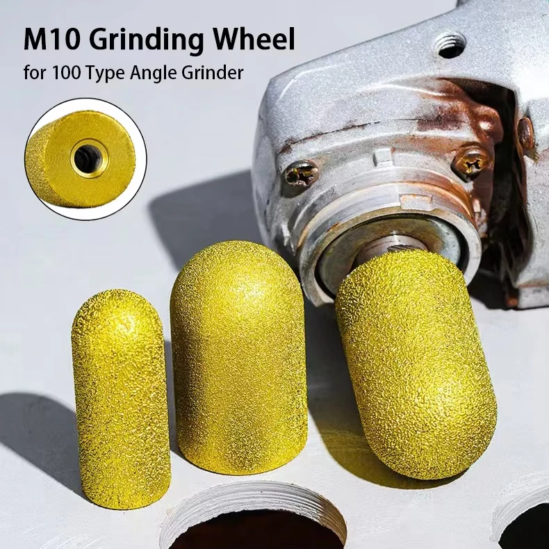 M10 Diamond Brazed Water-Return Grinding Wheel Finger End Mill For Dressing Abrasive Round Tips And Dressing Quartz Stones