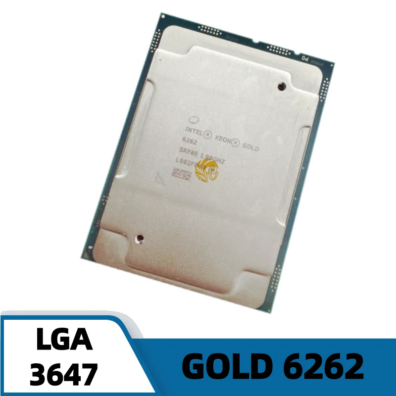 Intel Xeon Gold 6262 CPU 24 Cores 48 Threads 1.9GHz 33MB 135W LGA3647 CPU for C621 Server Motherboard Xeon 6262