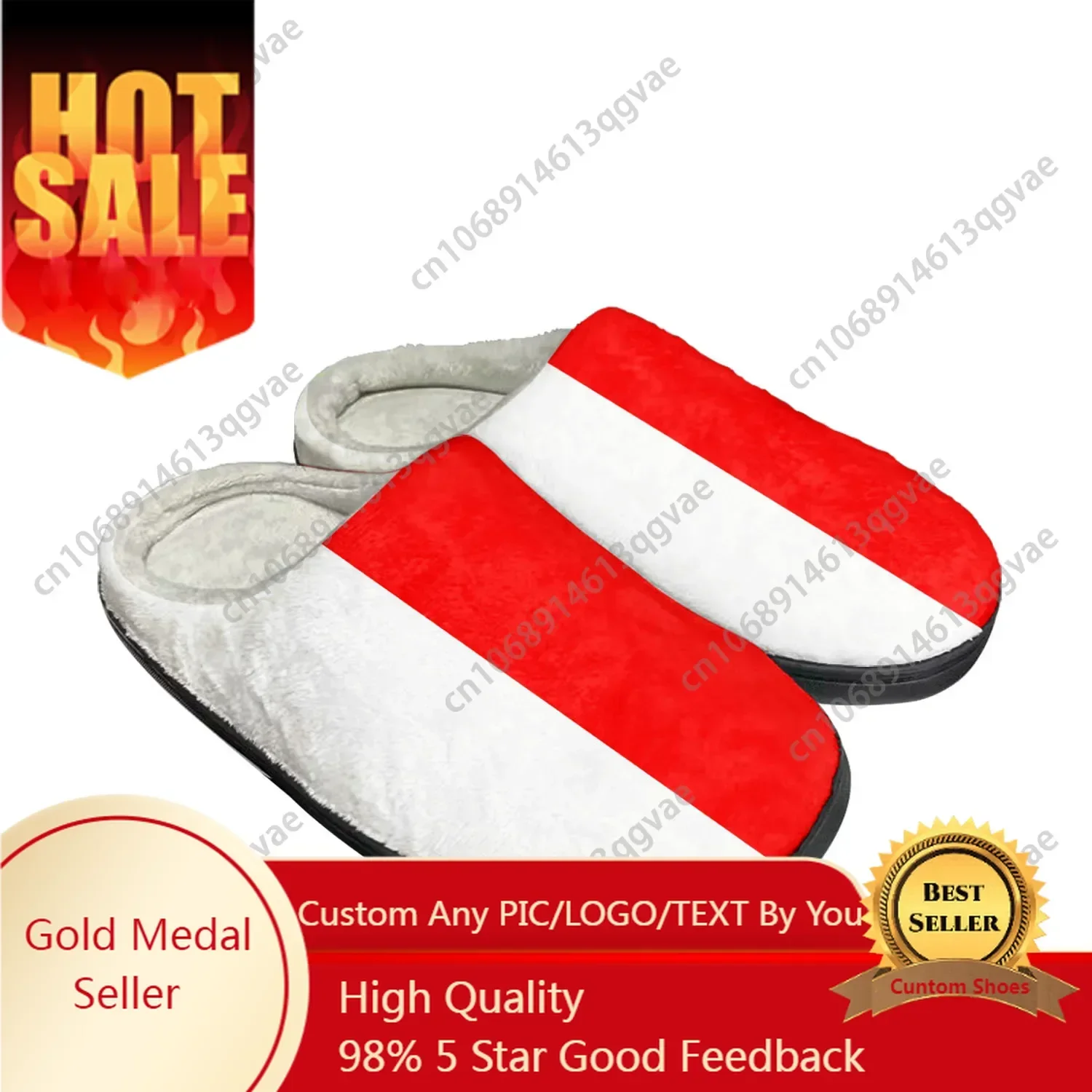 Indonesian Flag Home Cotton Custom Slippers Mens Womens Sandals Indonesia Plush Bedroom Casual Keep Warm Shoes Thermal Slipper
