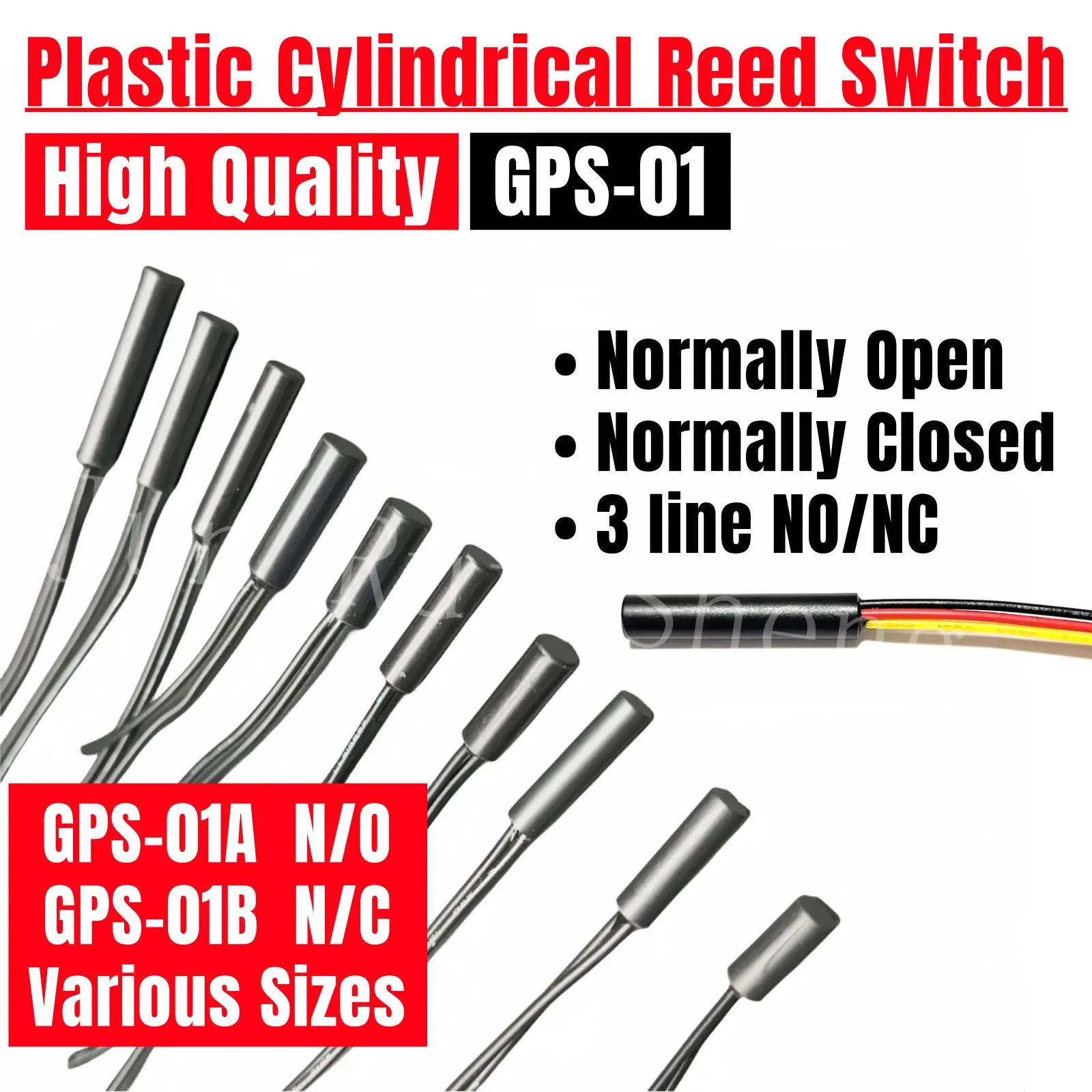 High Quality GPS-01 Reed Switch Magnetic Contact gps 01 Normally Open Normally Closed NO NC Magnetron Proximity Embedded Sensor