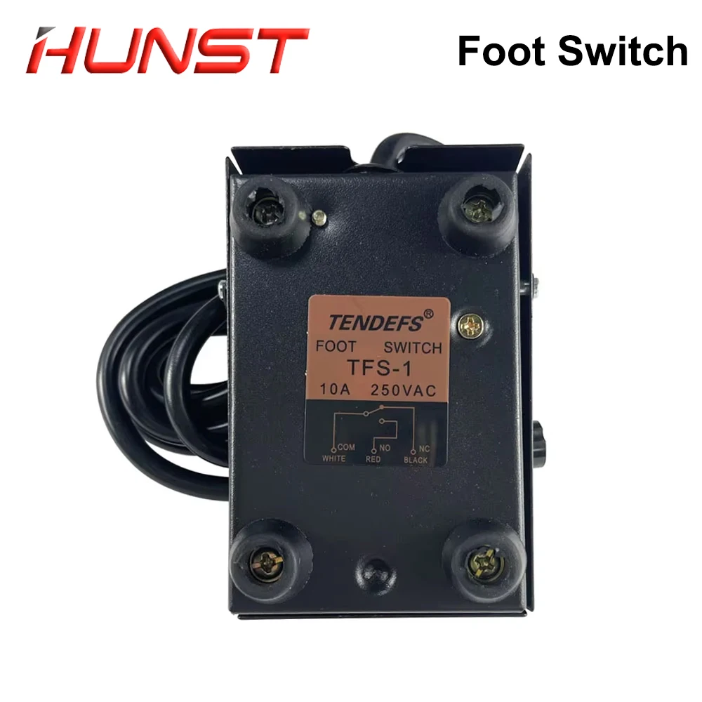 HUNST Metal Foot Switch TFS-1 10A 250VAC Line Length 1.9M Self-resetting Small Pedal