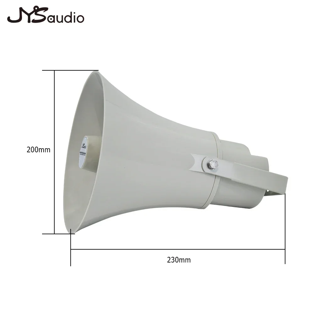 15W Outdoor Horn Speaker  IP66 Waterproof PA System Wide Range Broadcast Speaker 70V 100V 8Ohm Input With Power Tags