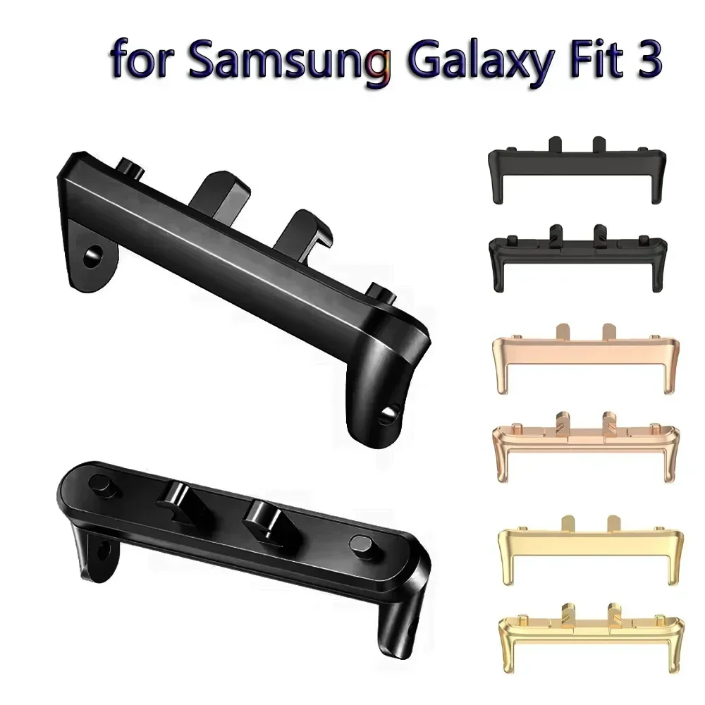 1Pair Adapter For Samsung Galaxy Fit 3 Connector Strap Watchband Bracelet 316L Stainless Steel Accessories Fit 3 18mm 20mm Width