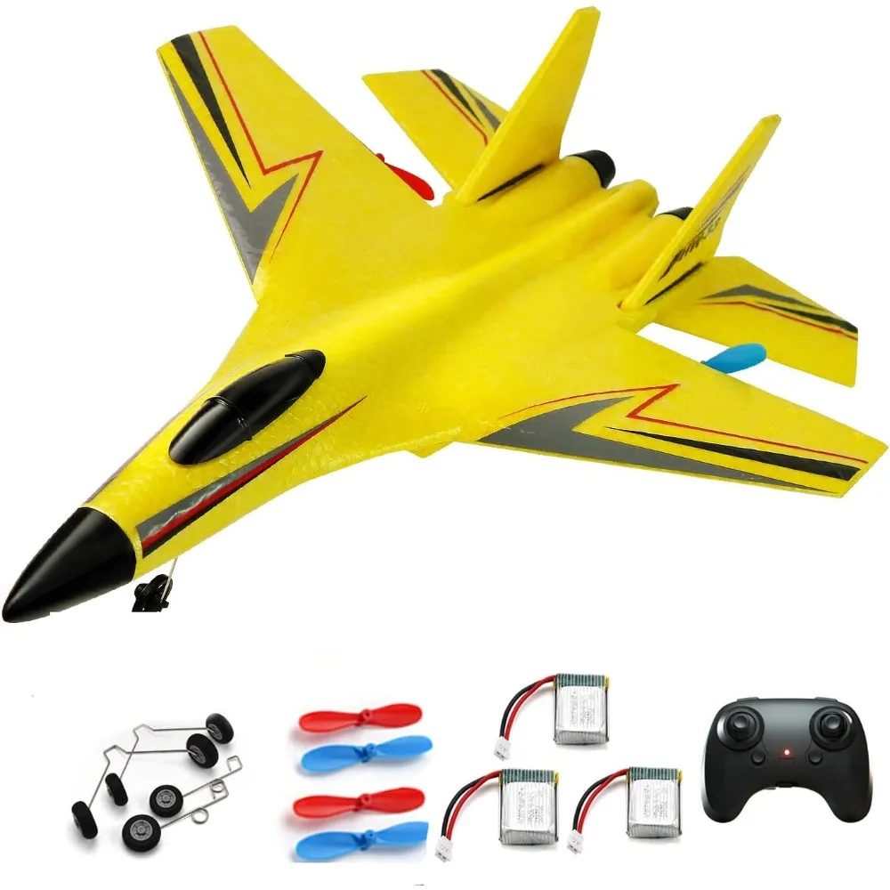 Teenage RC Airplane Toys: 2-Channel Foam Glider and Fighter Jet for Ages 14+