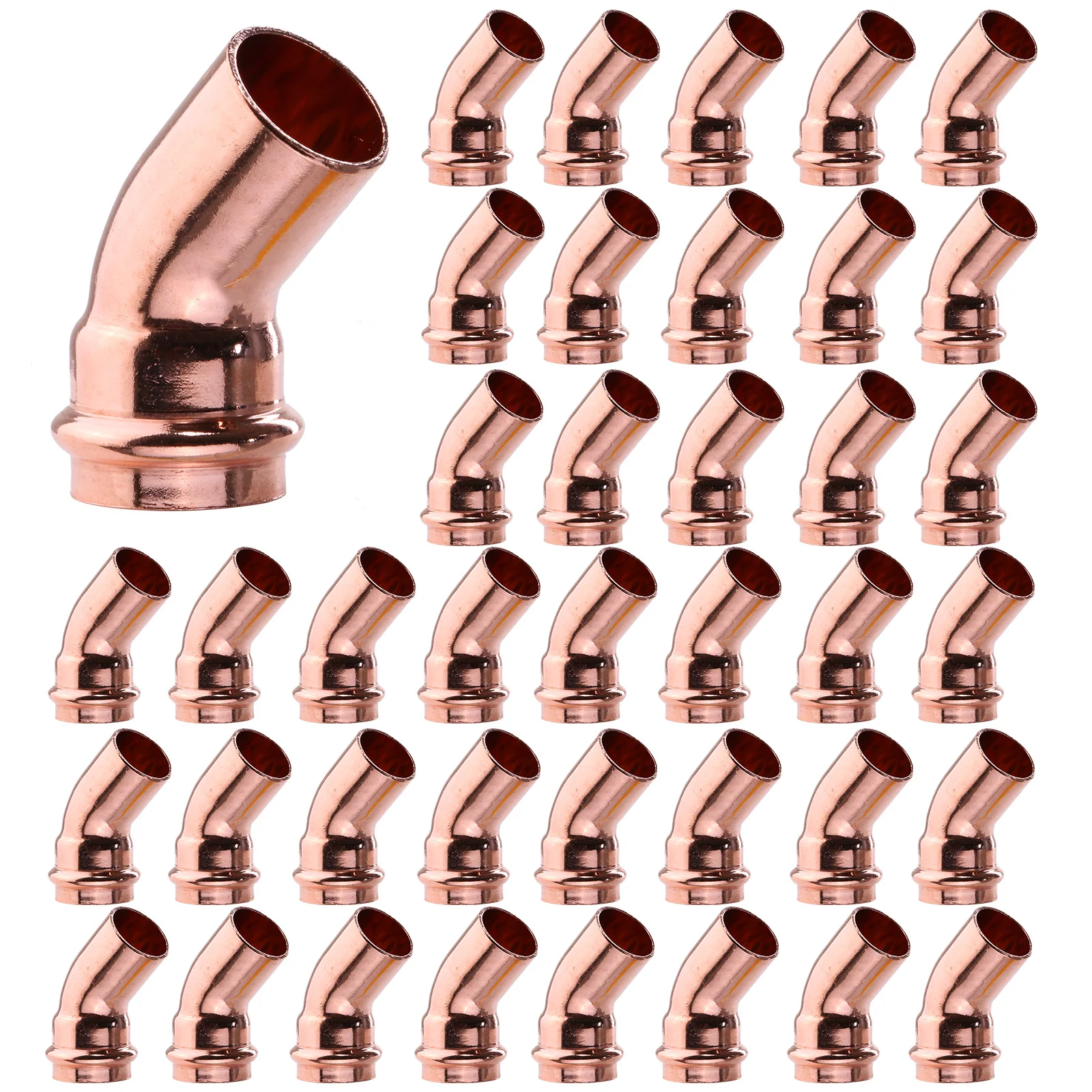 Copper Pipes Welding Connector Leakproof Copper Pipe Connector Multi-Purpose Home Plumbing Accessories