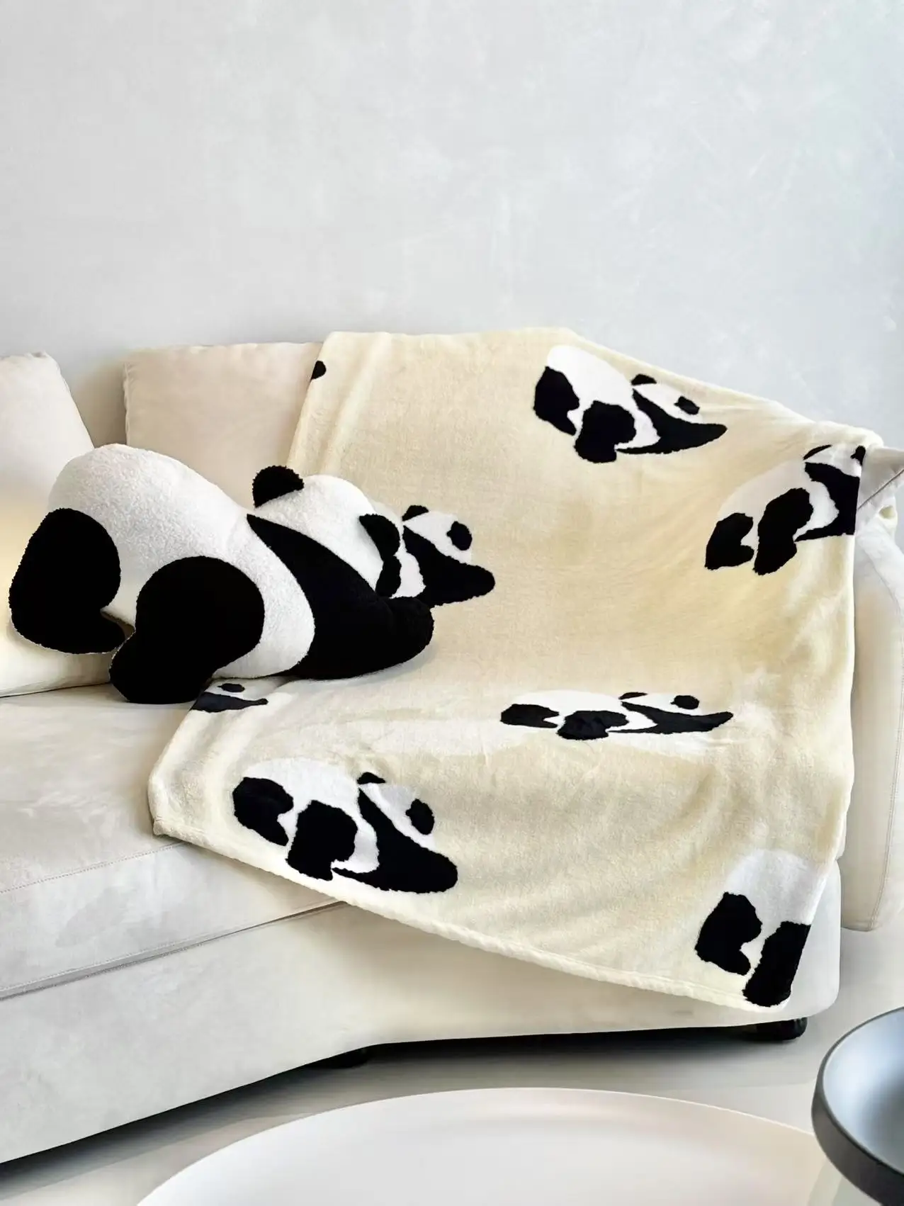 stitch blanket，room decor，A 2-in-1 soft panda pillow blanket, suitable for home sofa blanket, office nap, children's blanket