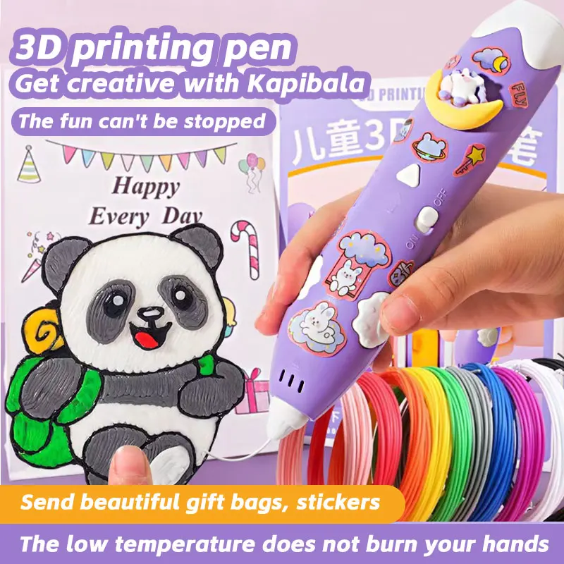 New Toy Capybara Unicorn Kid 3D Cartoon character Printing Pen Cute Low Temperature Brush Toy Multifunctional Painting Pen Gift