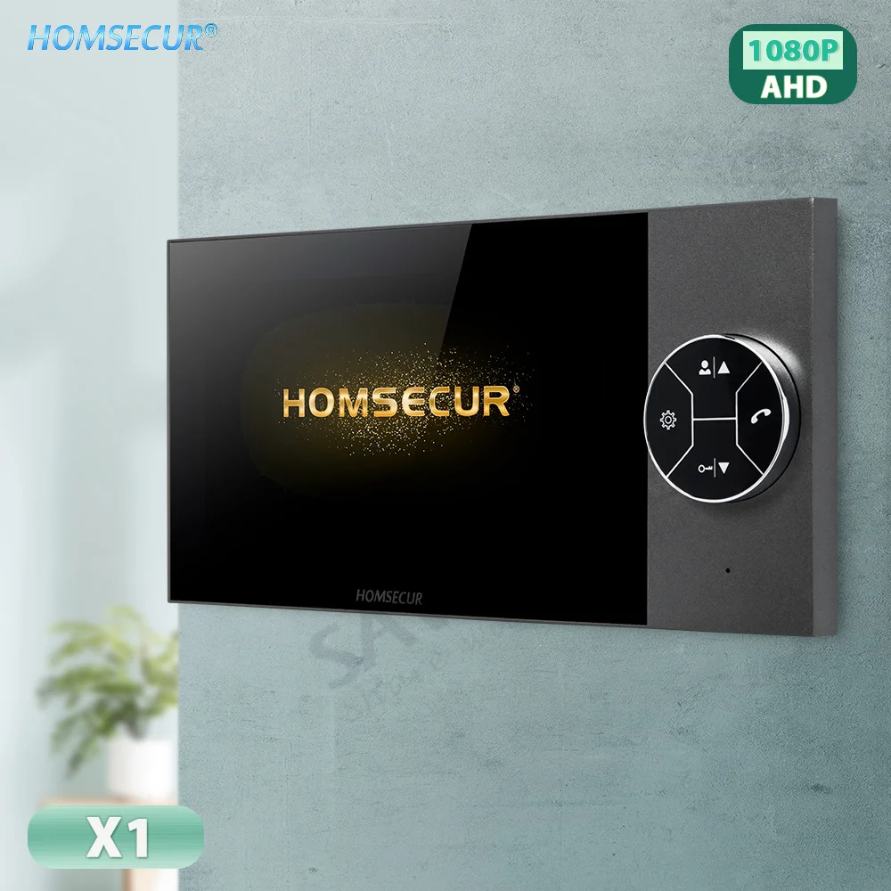 7" HD Indoor Monitor Mute Mode Support with DC15 Plug for HOMSECUR 4 Wire Video Door Phone Intercom Home Security Family