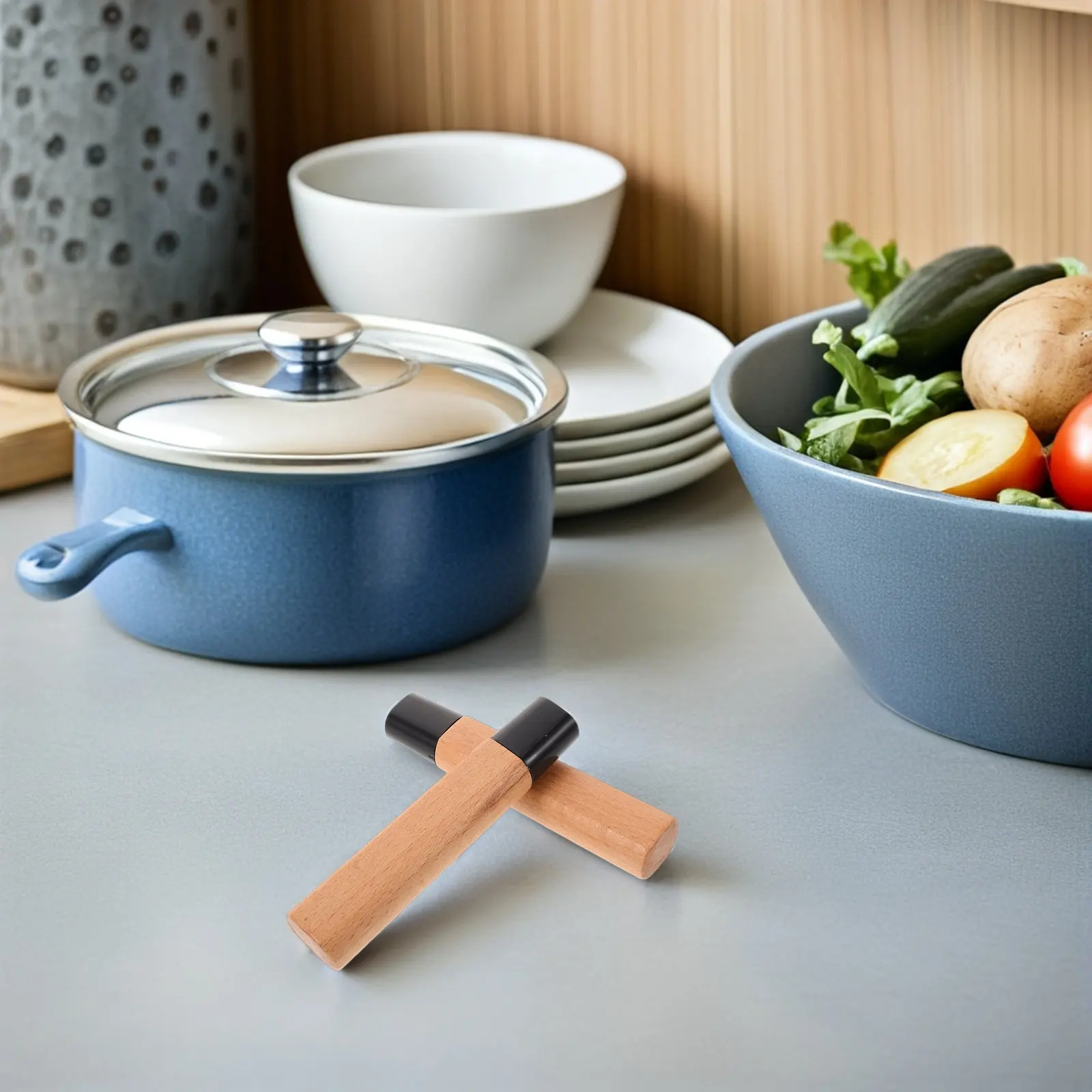 4Pcs Japanese Knife Handles Premium Wood Replacement Nakiri Sashimi Chef Kitchen DIY Upgrade Grip Stable Fit Cutter Handle