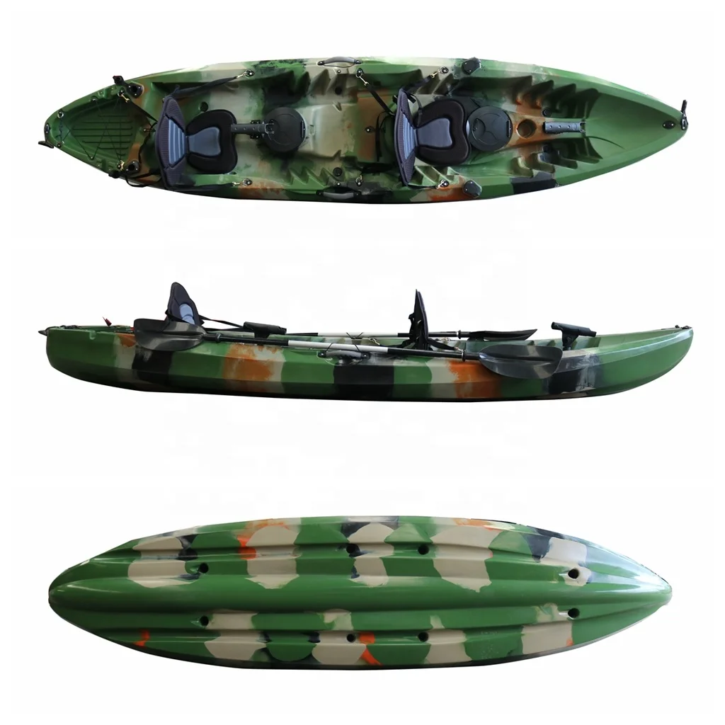 Vicking Wholesale Sit on Top 370CM 2 Person  Rotomolded Plastic Family Fishing  for Sale